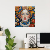 Symfonie van Bloemen Poster | Maximalistische Wand (Thuiskantoor)