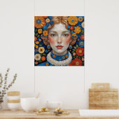 Symfonie van Bloemen Poster | Maximalistische Wand (Keuken)