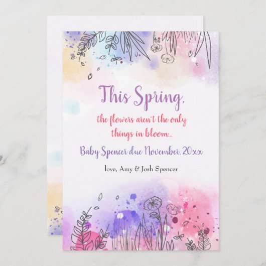 Symfonie van de aankondiging van de kleurenzwanger (Voorkant / Achterkant)