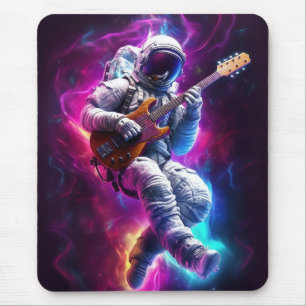 Symfonie van de leegte   Neon Cyberpunk Astronaut Muismat