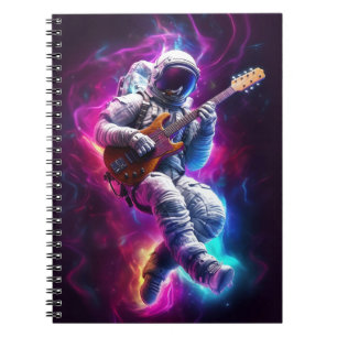 Symfonie van de leegte Neon Cyberpunk Astronaut Notitieboek