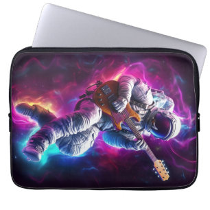 Symfonie van de Leegte Neon Cyberpunk Ruimtevaar Laptop Sleeve