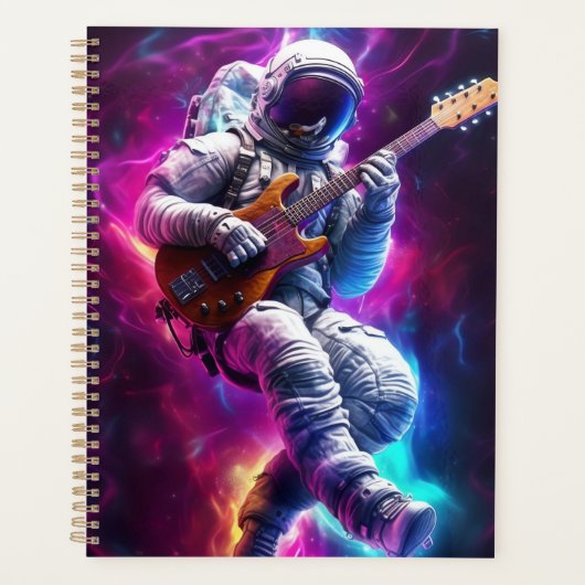 Symfonie van de Leegte | Neon Cyberpunk Ruimtevaar Planner (Voorkant)
