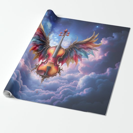 Symfonie van de Maanverlichte Hemel Cadeaupapier (Uitgerold)