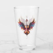 Symfonie van de Maanverlichte Hemel Glas (Achterkant)
