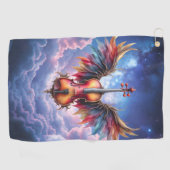 Symfonie van de Maanverlichte Hemel Golfhanddoek (Horizontaal)