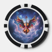 Symfonie van de Maanverlichte Hemel Poker Chips (Voorkant)