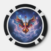 Symfonie van de Maanverlichte Hemel Poker Chips (Achterkant)