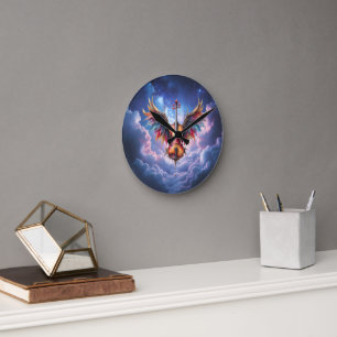 Symfonie van de Maanverlichte Hemel Ronde Klok