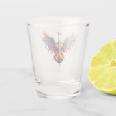 Symfonie van de Maanverlichte Hemel Shot Glas (Achterkant)