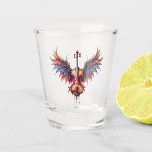 Symfonie van de Maanverlichte Hemel Shot Glas (Voorkant)