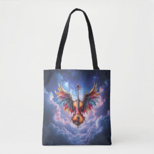 Symfonie van de Maanverlichte Hemel Tote Bag