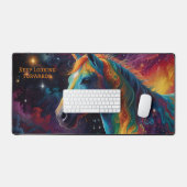 Symfonie van de Melkweg - Levendige Paardenkleur Bureaumat (Keyboard & Muis)