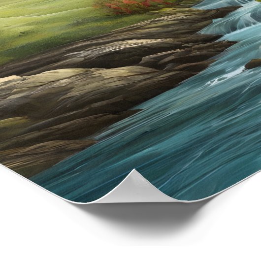 Symfonie van de natuur in het Abstract realisme Poster (Hoek)