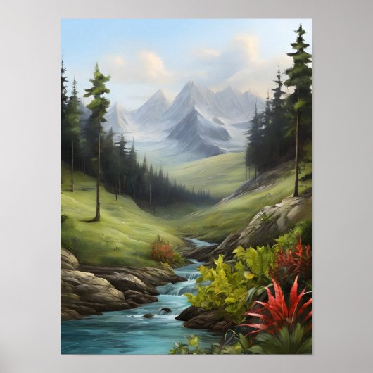 Symfonie van de natuur in het Abstract realisme Poster (Voorkant)