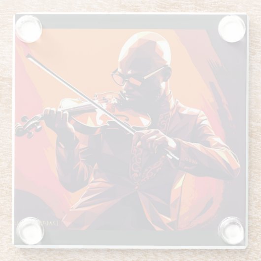 SYMFONIE VAN FUNK #1 GLAZEN ONDERZETTER (Achterkant)