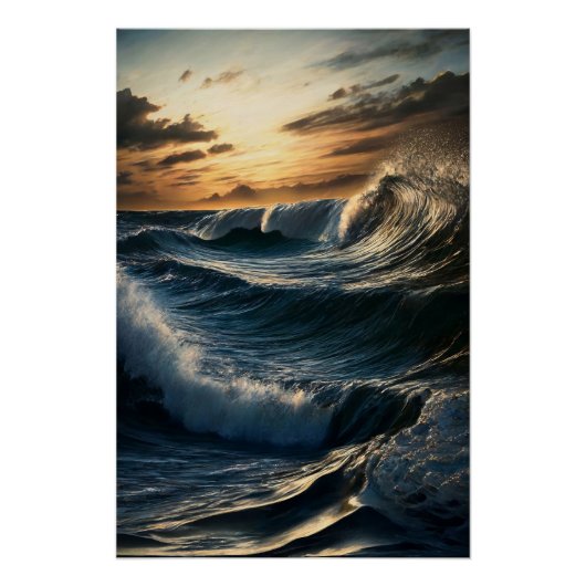Symfonie van golven perfect poster (Voorkant)