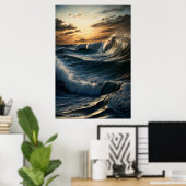 Symfonie van golven poster (Thuiskantoor)