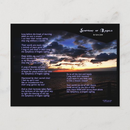 Symfonie van het Briefkaart Angels (Voorkant)