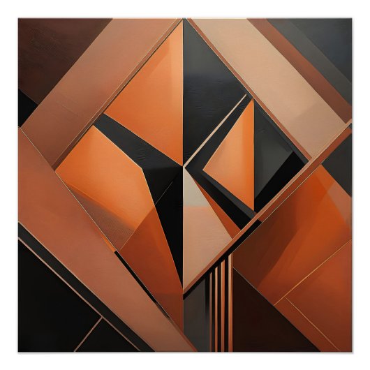 Symfonie van hoeken en aardse tonen perfect poster (Voorkant)