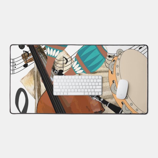 Symfonie van instrumenten bureaumat (Keyboard & Muis)
