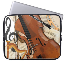 Symfonie van instrumenten laptop sleeve