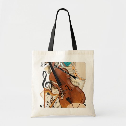 Symfonie van instrumenten tote bag (Voorkant)
