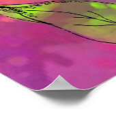 Symfonie van kleuren druppelverf kunst door liefde poster (Hoek)