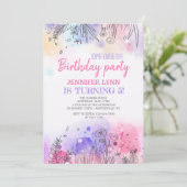 Symfonie van kleuruitnodiging kaart (Staand voorkant)