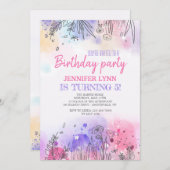 Symfonie van kleuruitnodiging kaart (Voorkant / Achterkant)