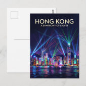 Symfonie van Lichten Hong Kong Briefkaart (Voorkant / Achterkant)