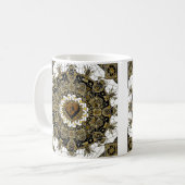 Symfonie van liefde op een honingraat koffiemok (Voorkant links)