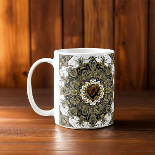 Symfonie van liefde op een honingraat koffiemok