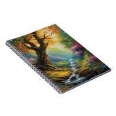 Symfonie van natuur, Stroom en Levendig Bos Notitieboek (Rechterzijde)