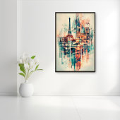 Symfonie van Parijs: Eiffeltoren en Notre-Dame Poster