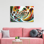 Symfonie van vormen en kleuren canvas afdruk (Insitu (Woonkamer))