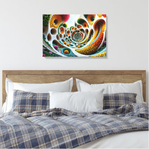 Symfonie van vormen en kleuren canvas afdruk