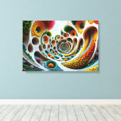 Symfonie van vormen en kleuren canvas afdruk (Insitu (Houten vloer))