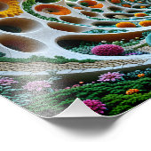 Symfonie van vormen en kleuren foto afdruk (Hoek)