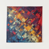 Symfonie van vormen en kleuren wandkleed (Voorkant (horizontaal))