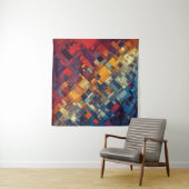 Symfonie van vormen en kleuren wandkleed (In situ)