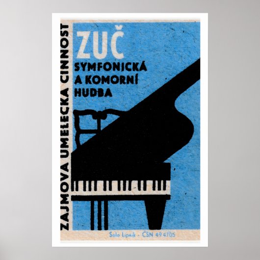 Symfonisch Piano - Matchbox Print - Tsjechische Wa (Voorkant)