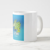 Symi eiland kaart Griekenland reisposter. Grote Koffiekop (Voorkant rechts)