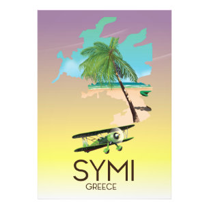 Symi Griekenland reisposter Foto Afdruk