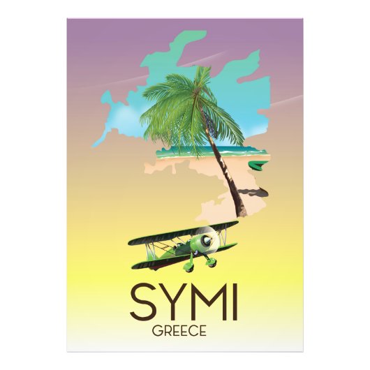 Symi Griekenland reisposter Foto Afdruk (Voorkant)