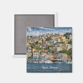 Symi, Grieks cityscape Magneet (Voorkant / Achterkant)