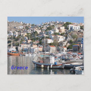 Symi in het Briefkaart Griekenland