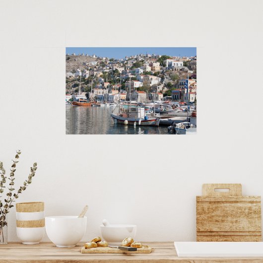 Symi in het Poster Griekenland (Keuken)