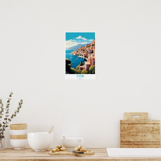 Symi Island in Griekenland cadeaus Poster (Keuken)