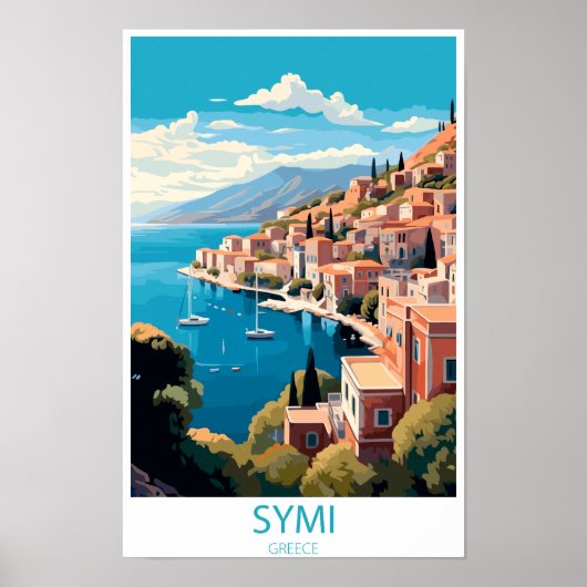 Symi Island in Griekenland cadeaus Poster (Voorkant)